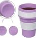 Силиконовый стакан складной Silicon Magic Cup Фиолетовый 3014 фото 4