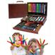 Набір для творчості 123 предмета в дерев'яному валізі Artistic Tool Kit + Подарунок Пластилін 3522 фото 1