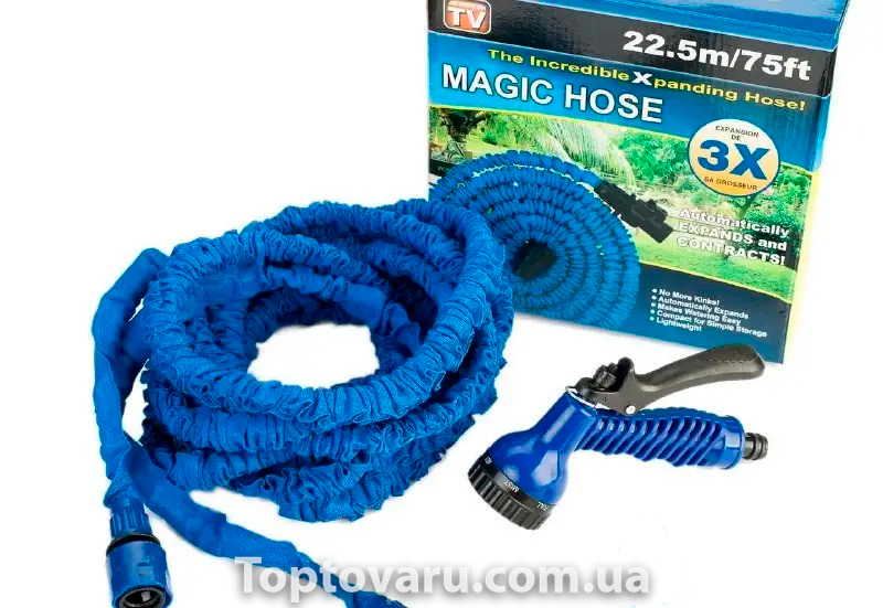 Садовый шланг Expandable Hose 22,5 м (XHOSE 22,5 метров) + В ПОДАРОК насадка-распылитель для полива 574 фото