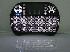 Беспроводная клавиатура с тачпадом wireless MWK08 (I8) Черная с подсветкой