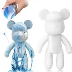Набор для творчества Флюидный Мишка 33см Арт терапия DIY Creative Fluid Bear Голубой с белым 18255 фото