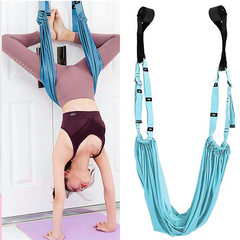 Гамак для йоги Air Yoga rope Синий 8888 фото