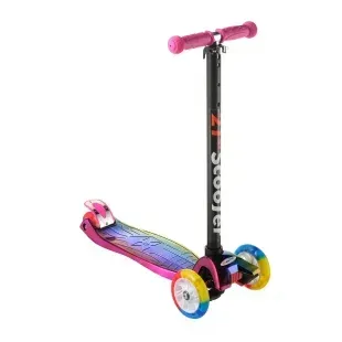 Самокат детский Best Scooter 0072D, колёса PU светятся Розовый 5473 фото