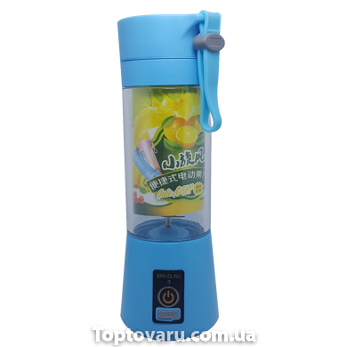 Блендер Smart Juice Cup Fruits USB Голубий 4 ножа 862 фото
