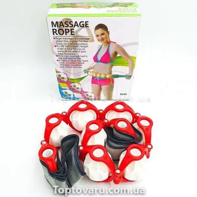 Масажер-стрічка роликовий Massage Rope червоний 10421 фото