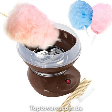 Апарат для солодкої вати Cotton Candy Maker + палички в подарунок Коричневий 679 фото
