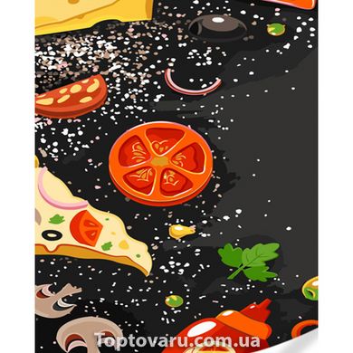 Картина по номерам Strateg ПРЕМИУМ Пицца размером 40х50 см (GS673) GS673-00002 фото
