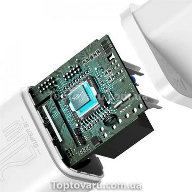Сетевое зарядное устройство Baseus Super Silicone PD Charger 20W (1Type-C) Белый 9546 фото