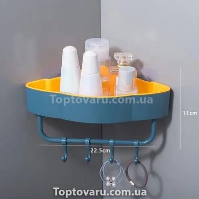 Полиця пластикова кутова у ванну Жовто-зелена 12203 фото