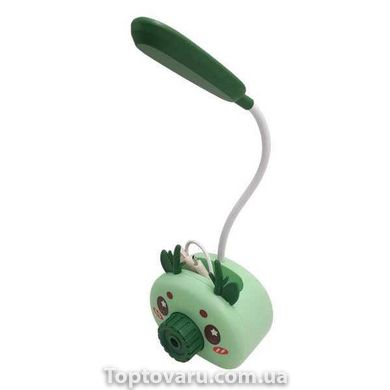 Настольная лампа Оленёнок с подставкой для телефона и точилкой Зеленая 11786 фото