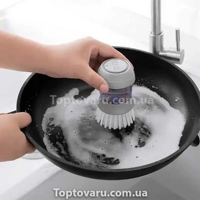 Щітка для миття Cleaning Pot Brush з дозатором для миючого засобу 10869 фото
