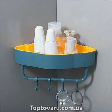 Полиця пластикова кутова у ванну Жовто-зелена 12203 фото