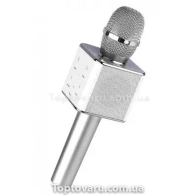 Караоке-микрофон Q9 silver с чехлом 10530 фото