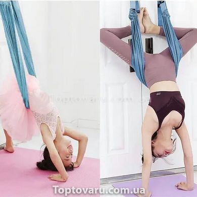 Гамак для йоги Air Yoga rope Синий 8888 фото