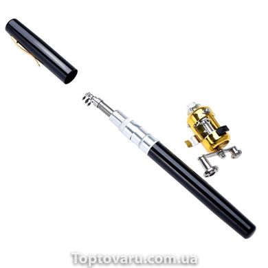 Складна міні вудка 97 см Fishing Rod In Pen Case Black 1201 фото