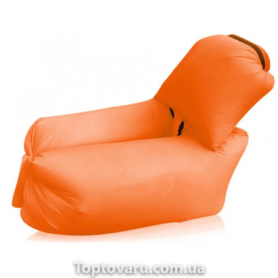 Ламзак надувной с подушкой Оранжевый 3678 фото