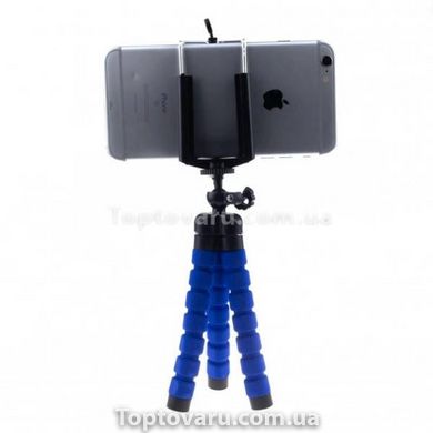 Міні-штатив тринога для телефону та камери 25 см Синій 15804 фото