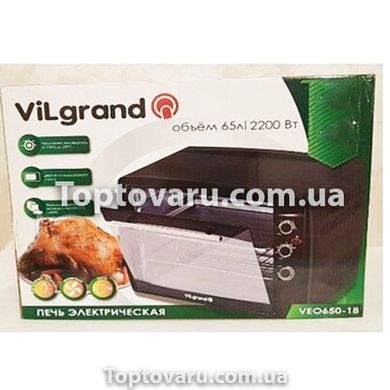 Електрична піч ViLgrand VEO650-18 Чорна 5636 фото