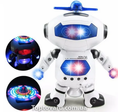 Танцующий светящийся интерактивный робот Dancing Robot Белый 3171 фото