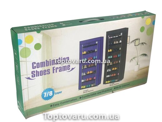 Складной тканевый шкаф для обуви FH-5578 Фиолетовый 4889 фото