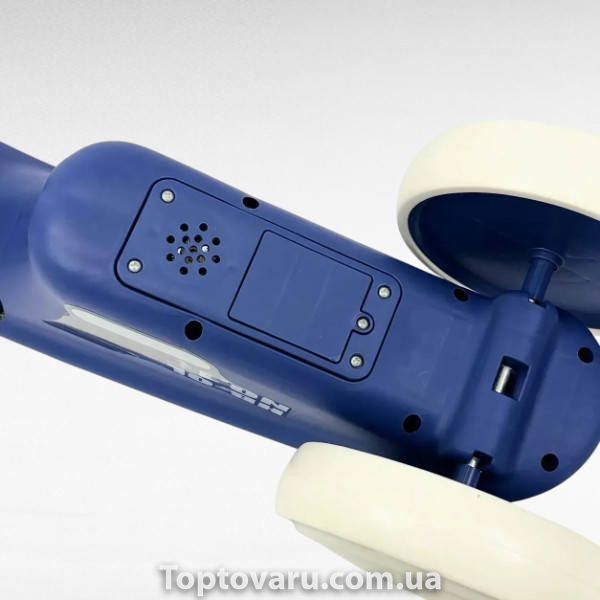 Велобіг дитячий музичний з підсвічуванням та кошиком 47*38*60см Синій 38318 фото