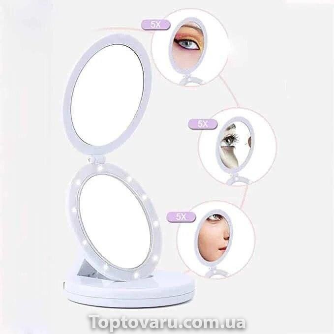 Складное зеркало с LED подсветкой Large LED Mirror ECLIPSE 1780 фото