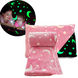 Детское флуоресцентное одеяло Звёзды Magic Blanket 100Х150 Розовое 8722 фото 1