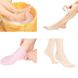 Силиконовые увлажняющие носки для ухода за ногами Silicone moisturizing socks Бежевые 18932 фото 4