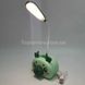 Настольная лампа Оленёнок с подставкой для телефона и точилкой Зеленая 11786 фото 4
