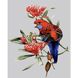 Картина за номерами Strateg ПРЕМІУМ Папуга у квітах з лаком розміром 40х50 см SY6035 SY6035-00002 фото 1