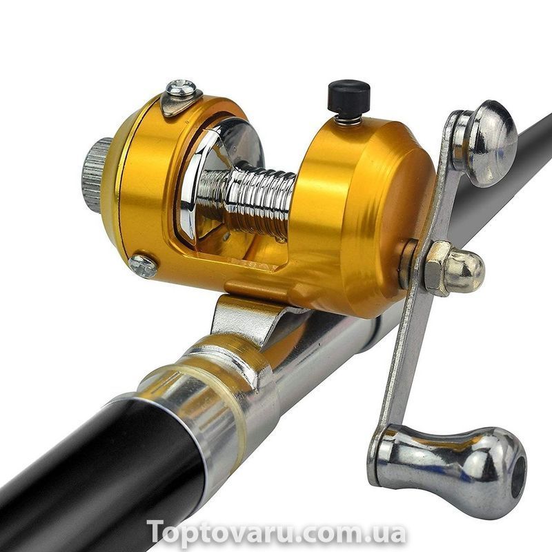 Складна міні вудка 97 см Fishing Rod In Pen Case Black 1201 фото