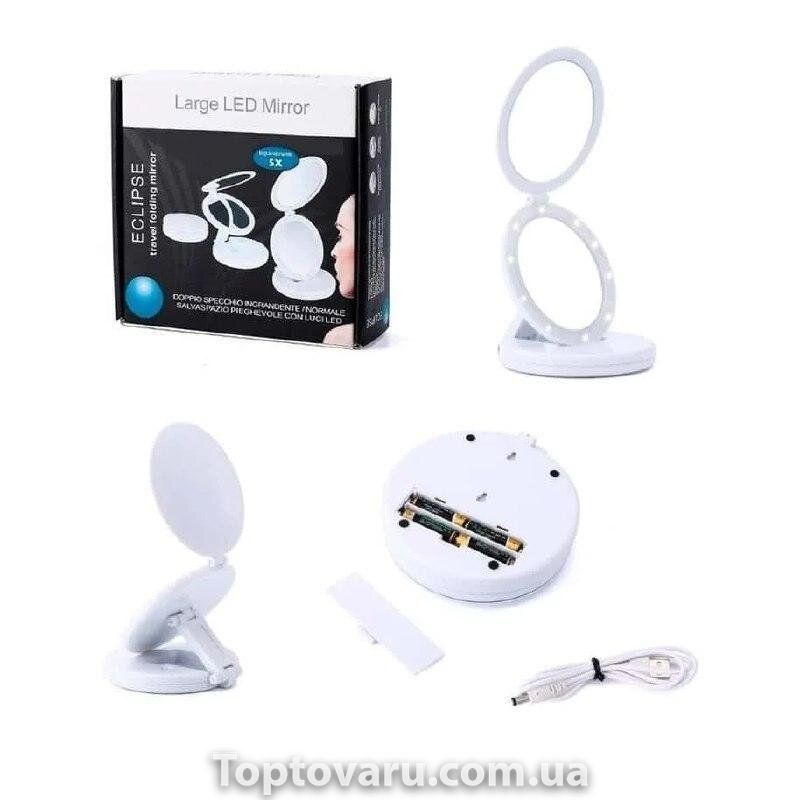Складное зеркало с LED подсветкой Large LED Mirror ECLIPSE 1780 фото