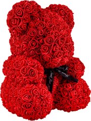 Ведмедик з 3D троянд Zupo Crafts 25 см Червоний 131 фото