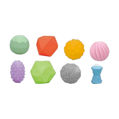 Сенсорные мячики-пищалки для детей текстурные 8 предметов 12614 фото
