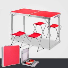 Стол и стулья для пикника Folding Table Красный 3690 фото