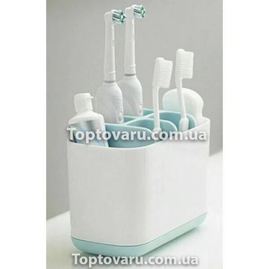 Підставка для зубних щіток Large Toothbrush Caddy Блакитна 8057 фото