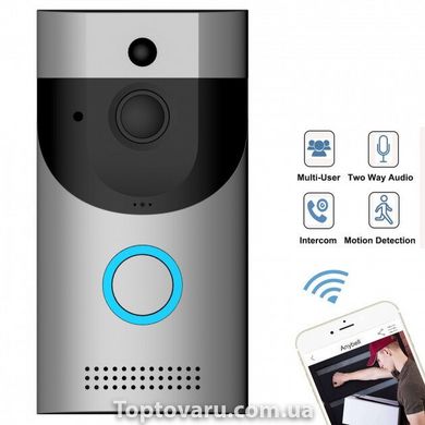 Домофон Anytek Smart Doorbell B30 1080p з Wi-Fi та датчиком руху Сірий 2230 фото