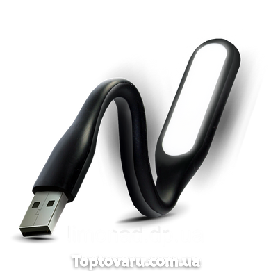 Портативний гнучкий LED USB світильник black 287 фото