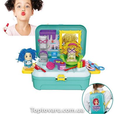 Набір для ліплення перукарня в валізі Soft Toy Hairdresser Toy + Подарунок лялька 3327 фото