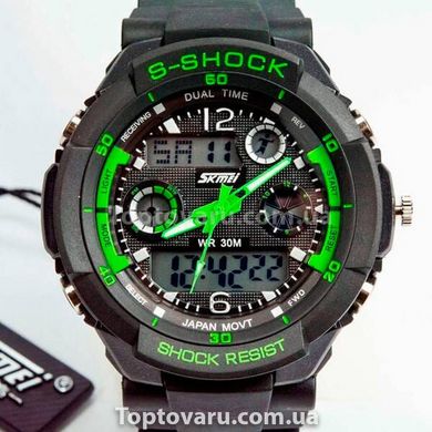 Часы детские Skmei S-Shock Green 0931для детей от 12 лет 14808 фото