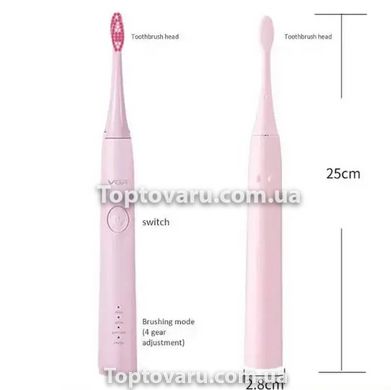 Электрическая зубная щетка Electronic Massage Toothbrush VGR Розовая 8749 фото