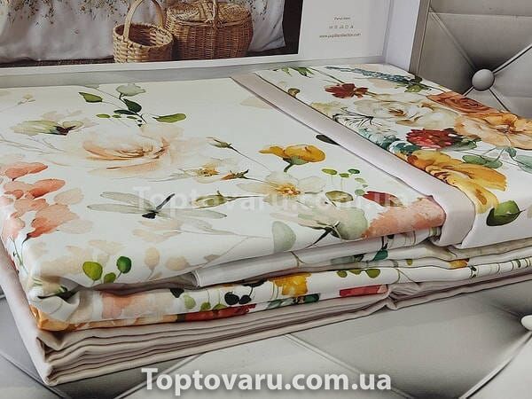 Постільна білизна Pupilla Elizya 3D Сатин Бавовна Євро розмір 17396 фото