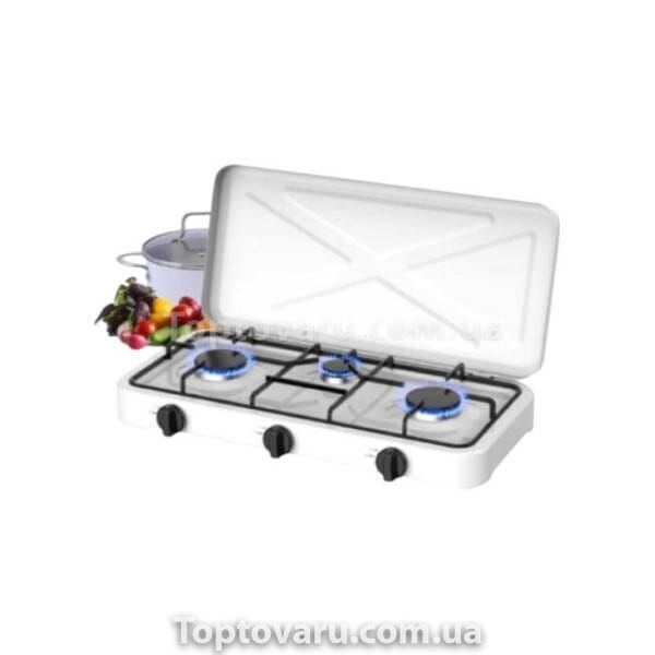 Плита газова настільна триконфоркова з кришкою SGS-6003 25856 фото