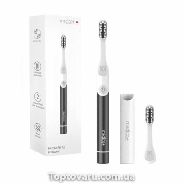 Звукова зубна щітка Medica+ ProBrush 7.0 Compact (Японія) Чорна 50996 18399 фото