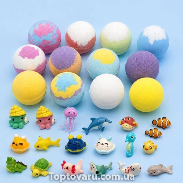 Набір бомбочок для ванни з іграшкою сюрпризом BATH BOMB GIFT Мікс квітів 37722 фото