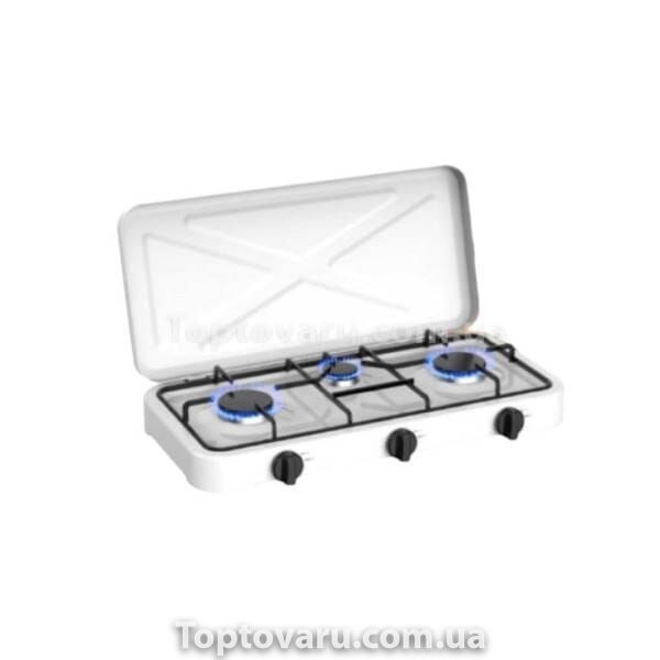 Плита газова настільна триконфоркова з кришкою SGS-6003 25856 фото
