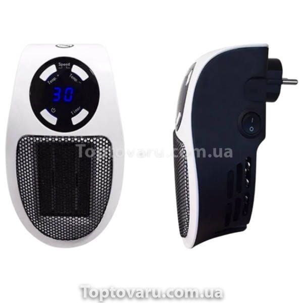 Обігрівач електричний 500w настінний з пультом 220-240В 11.5х11х7.5см Portable Heater Білий 27903 фото