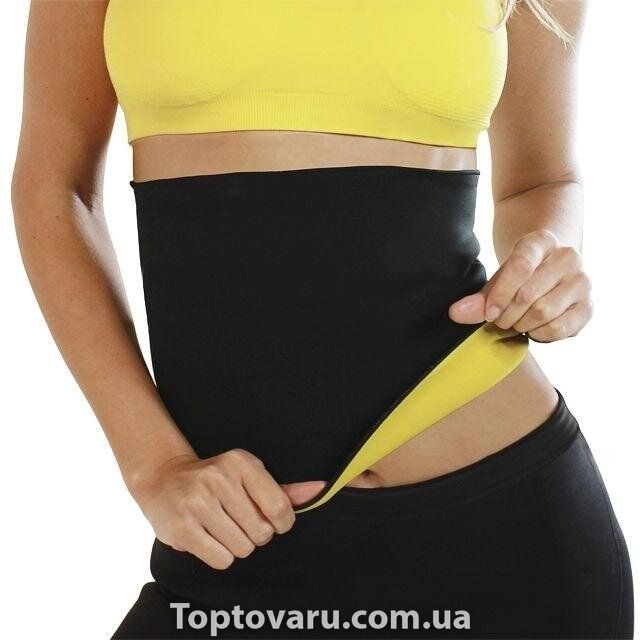 Пояс для схуднення Hot Shapers цілісний Чорний з жовтим р-р XXL 1902 фото