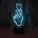 Настільний світильник New Idea 3D Desk Lamp Рука з серцем NEW фото 1