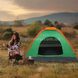 Палатка 3-х местная темно Зеленая с оранжевым 10553 фото 5